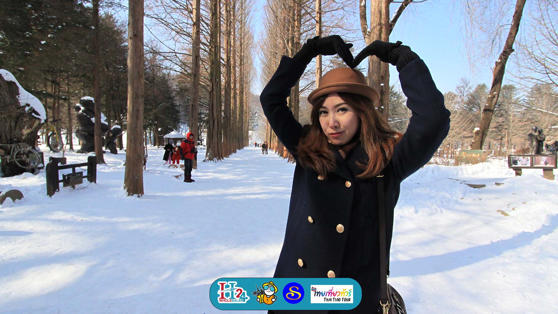 กรุ๊ปจอยหน้าร้านเกาหลี เดินทางช่วงหน้าหนาว เล่นสกีหิมะสนุกมาก